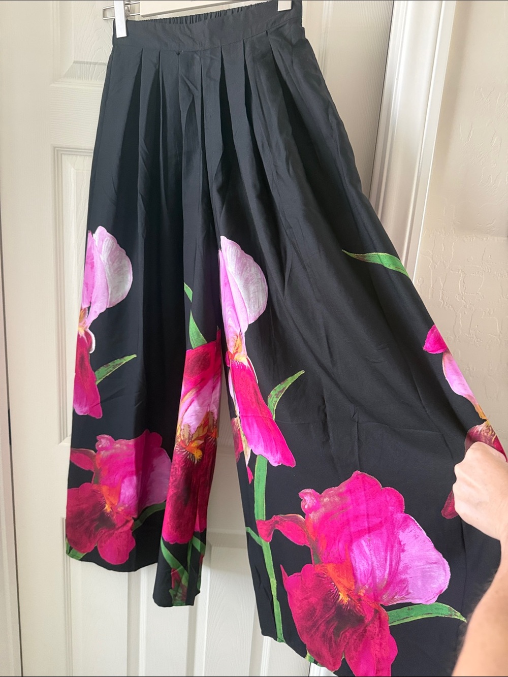 Live 4 Truth 🌷🌺Black Skirt with Pink and Green Floral Accents